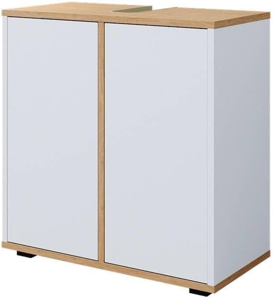 Waschbeckenunterschrank Didi Weiß/Artisan 60 x 62 cm mit 2 Türen Vicco Bild 1