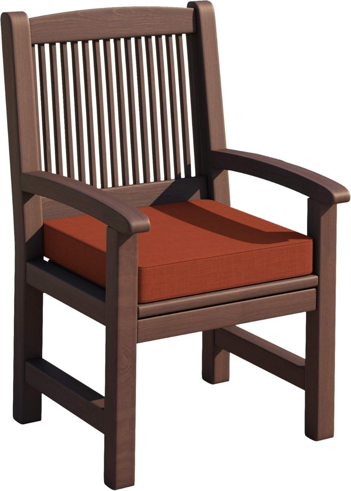 sunnypillow Bankauflage Stuhlkissen mit abnehmbarem Bezug Bankkissen Bankpolster Polsterauflage Auflage für Gartenbank viele Farben und Größen zur Auswahl (45 x 45 x 5 cm, Orange) Bild 1