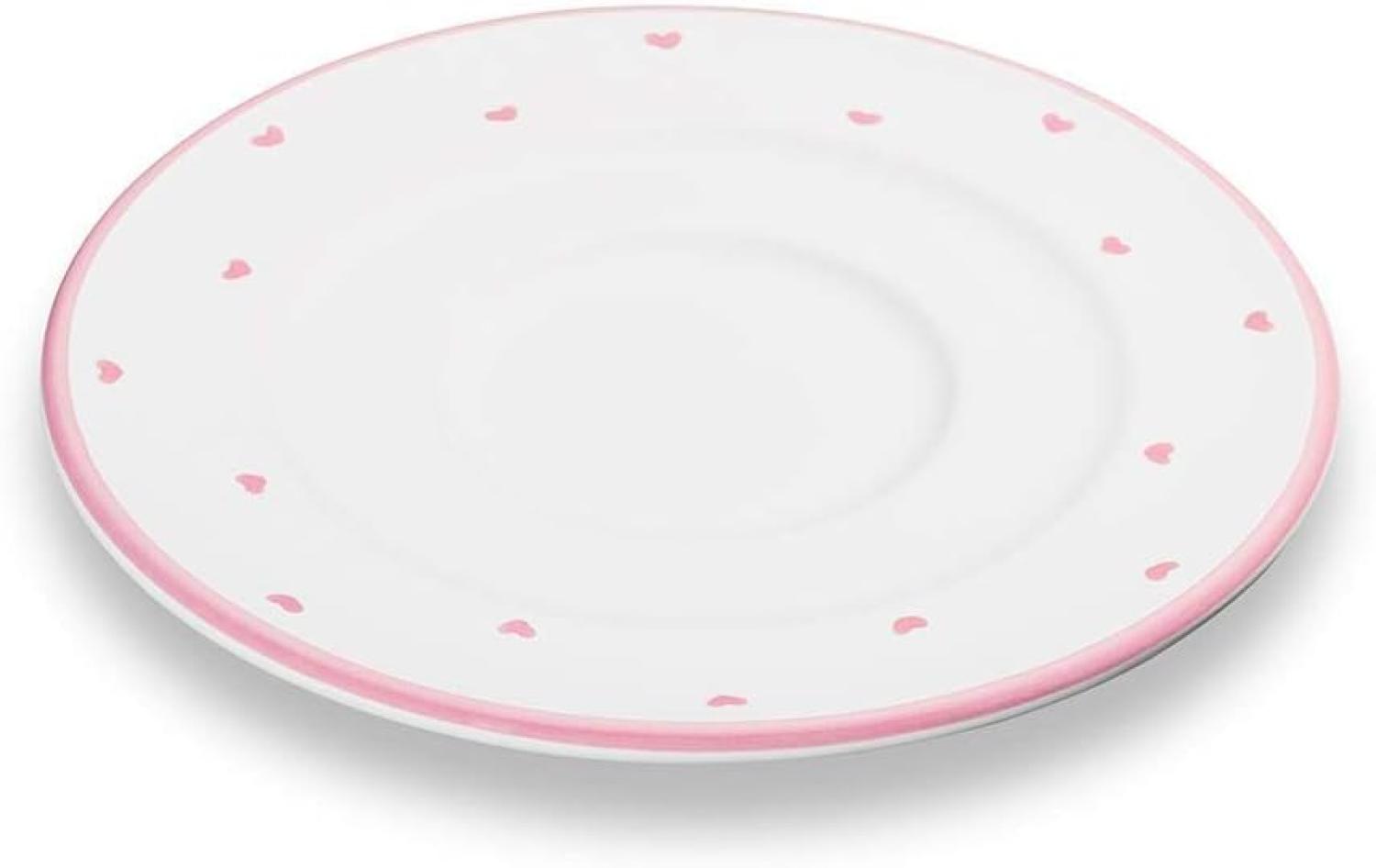 Gmundner Keramik Herzerl Rosa, Unterteller Kaffee Gourmet (Ø 16cm) Bild 1