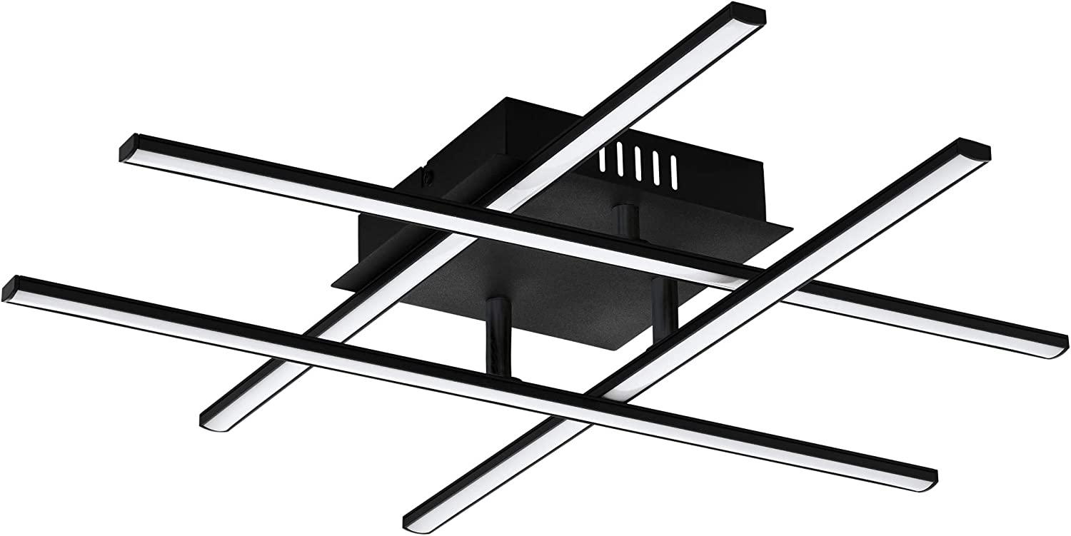 Eglo 99316 LED Deckenleuchte LASANA 3 schwarz L:50 B:50 H:9,5cm 3000K Bild 1