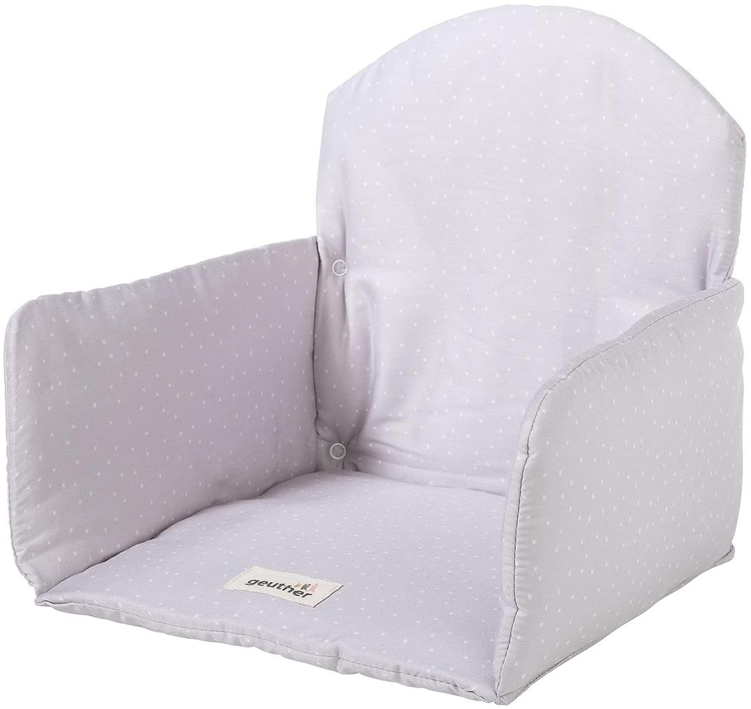 Geuther 4747 Sitzverkleinerer | Sitzkissen | Kinderhochstuhleinlage für Babys | geeignet für Hochstüle Filou-Up, Mucki und Nico | Besonders pflegeleicht | in vielen Designs erhältlich | Sprinkled Grey Bild 1