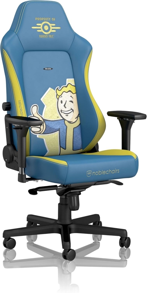 noblechairs Hero Gaming Stuhl, Bürostuhl Ergonomisch, Schreibtischstuhl, Gaming Chair Pc, Gaming Sessel, Chefsessel Bürostuhl, Pc Stuhl, 150 kg Belastbarkeit, Hero Fallout Vault-TEC Edition Bild 1