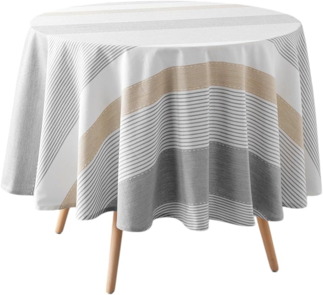 Douceur d'Intérieur, Runde Tischdecke (Ø 180 cm) Iliade, Baumwolle & Polyester gewebt Bild 1