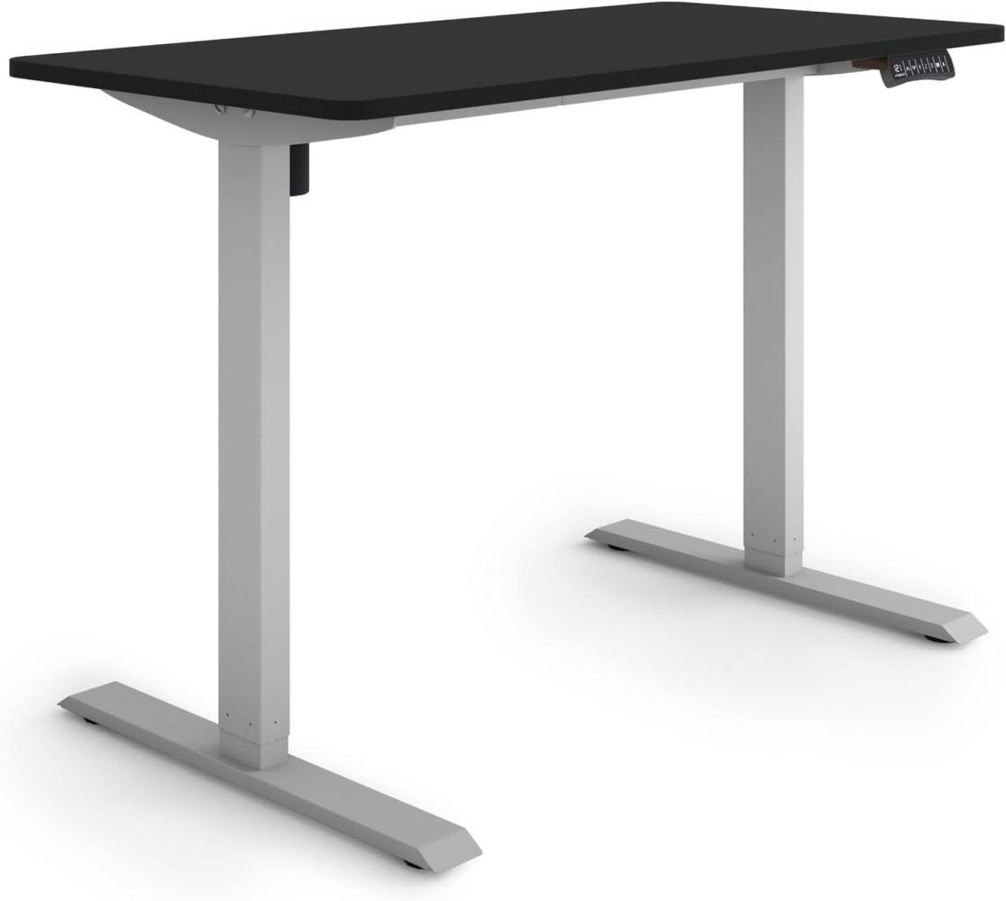 ESMART Germany ETX-121GB 120x60cm Weiß Ergonomischer Steh-Sitz-Schreibtisch Stufenlos elektrisch höhenverstellbar 73,5-123,5cm 3X Memory Aktivitätserinnerung Soft-Start/Stopp Schnelle Montage Bild 1