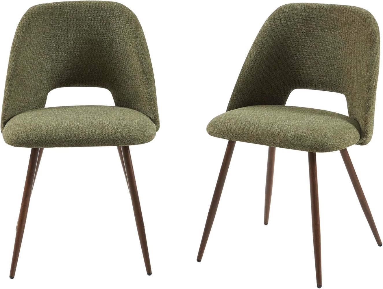 BAÏTA Elisabeth Stuhl, Stoff, Grün, Beine in Eichenoptik, 2 Stück Bild 1