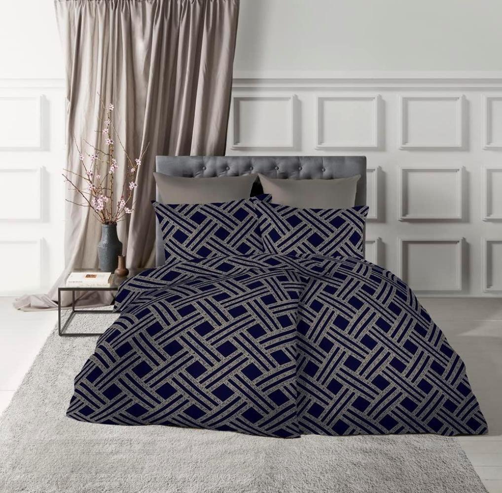 Fleuresse Damast Bettwäsche Black Premium Lillesand caviar | 155x220 cm + 80x80 cm Bild 1
