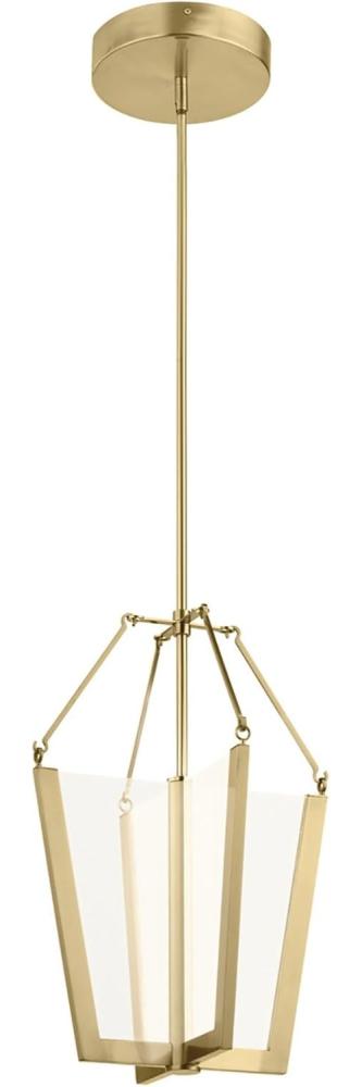 Elstead Lighting QN-CALTERS-P-M-CG QUINTIESSE Hängeleuchte Calters Integrated LED 49W 3000K Aluminium, Champagner Gold; H:50. 4cm Ø35. 3cm höhenverstellbar Bild 1