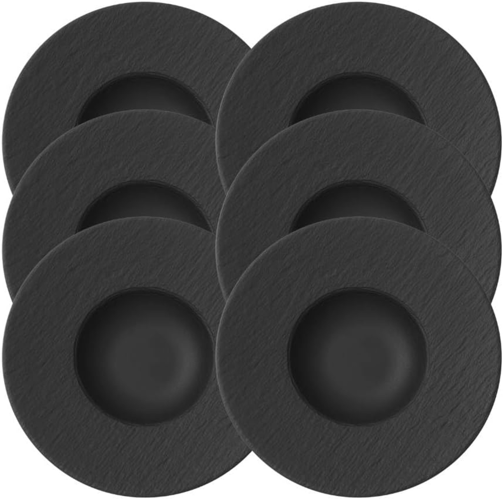 Villeroy & Boch Manufacture Rock Pastateller schwarz 28 cm 6er Set Bild 1