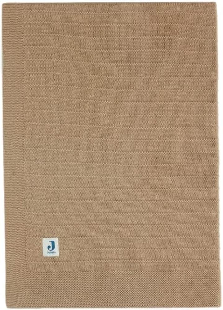 Jollein Pure Knit Babydecke Nougat 75 x 100 cm Braun Bild 1