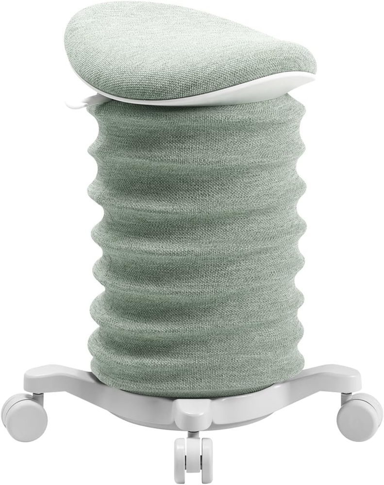 TOPSTAR Sitness 4D mit Rollen AGR-Zertifiziert Dynamischer Sitzhocker Papyrus - grün, ergonomischer Bürohocker - höhenverstellbar - stärkt den Rücken - entlastet die Bandscheiben Bild 1
