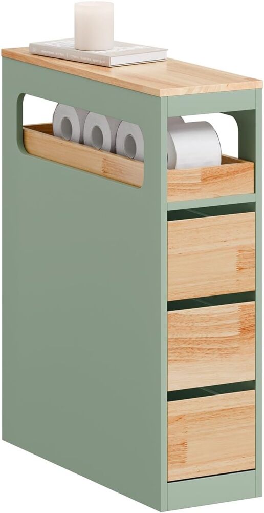 SoBuy Regal BZR54, Nischenregal mit 3 Schubladen Küchenregal Nischenwagen Rollwagen Bild 1