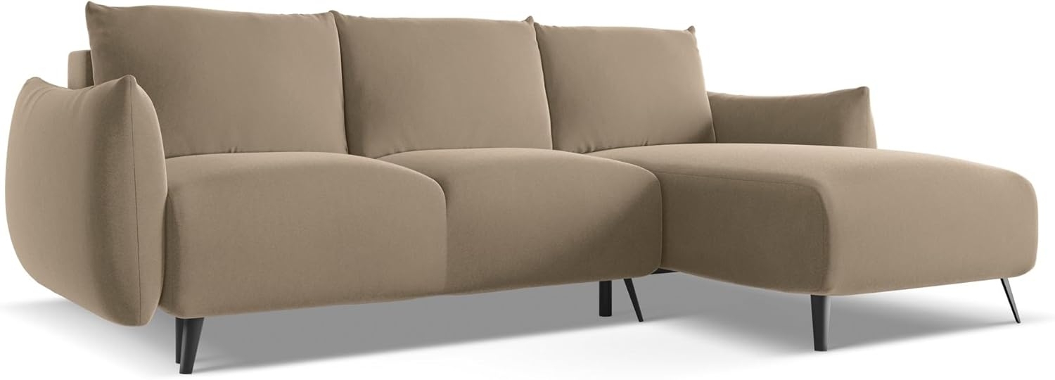 Ecksofa mit Schlaffunktion Rechts Malie in Samtstoff Bild 1