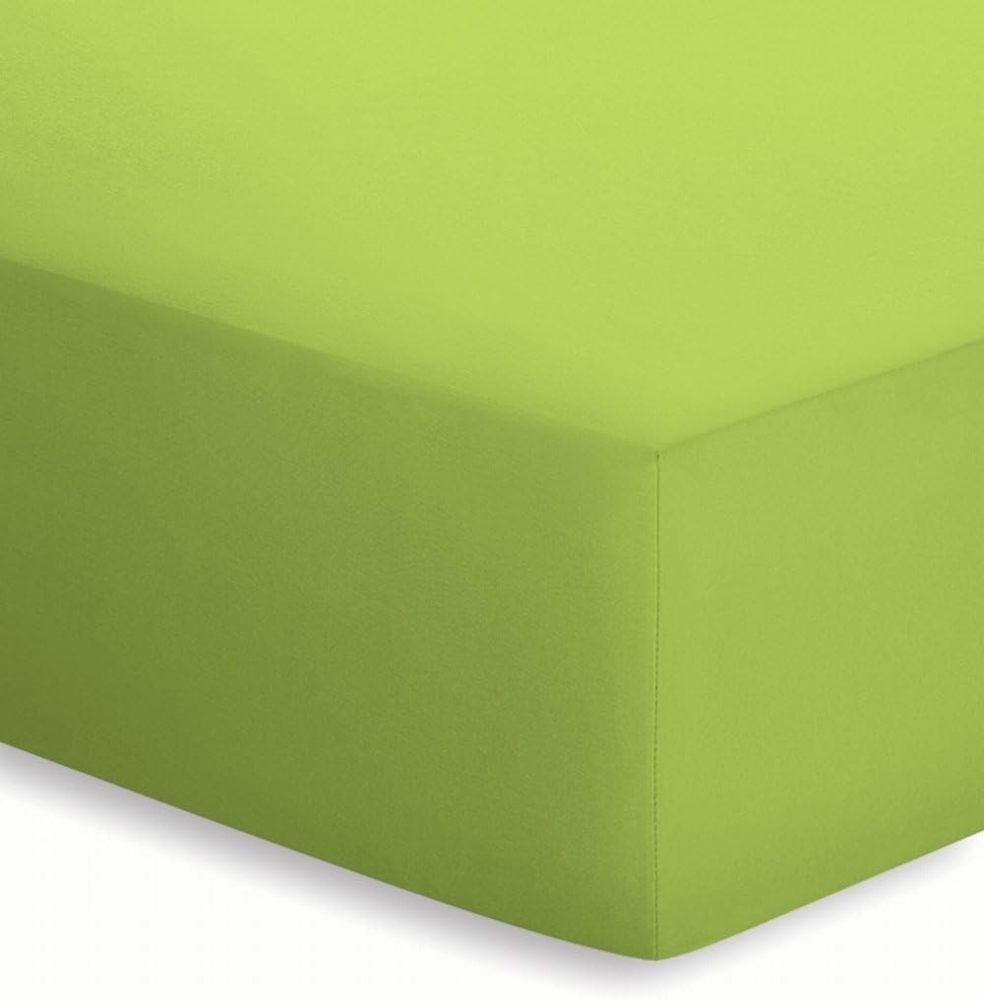 schlafgut Jersey-Elasthan Spannbettlaken Spannbetttuch 140x200 cm - 160x220 cm Apfelgrünschlafgut Bild 1