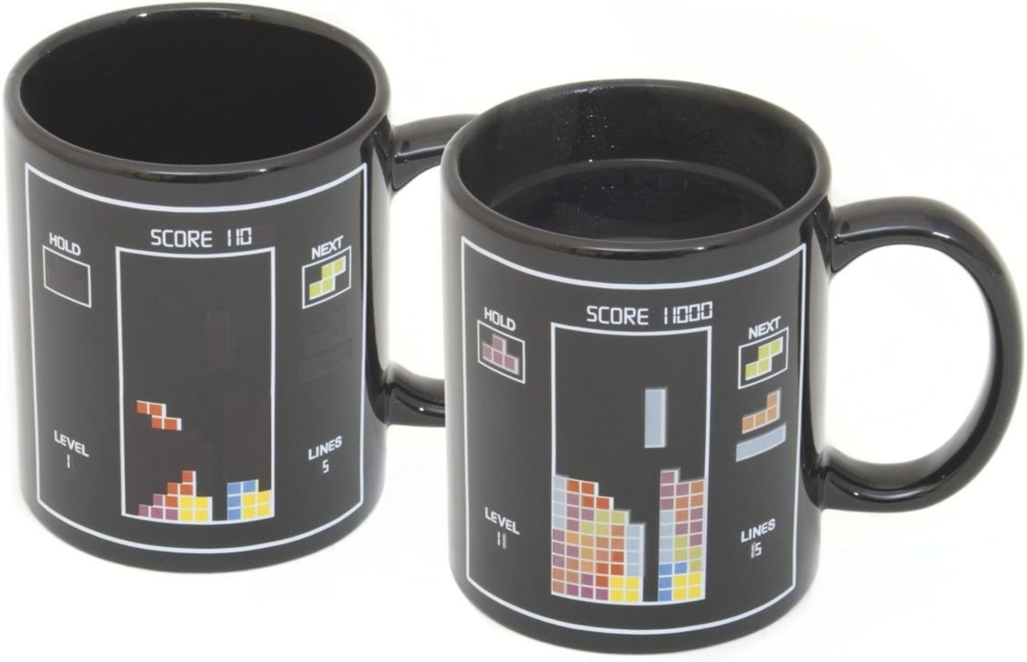 Goods+Gadgets Tasse Animierte Tee Tasse Kaffeetasse Tetris, Kaffeebecher mit Thermoeffekt Farbwechsel Bild 1