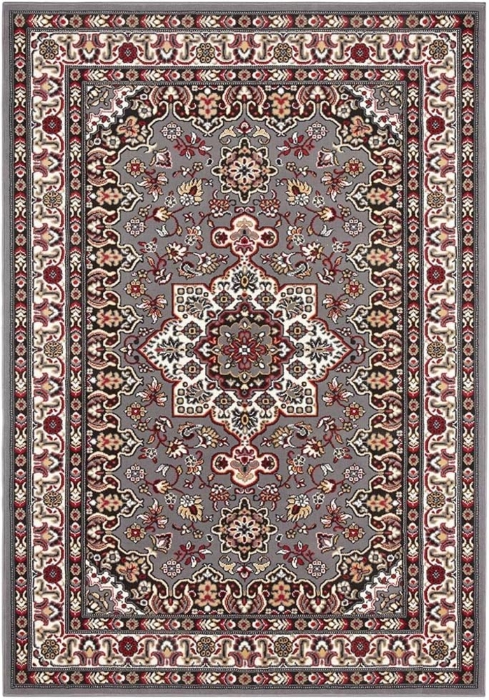 Orientalischer Kurzflor Teppich Parun Täbriz Grau - 200x290x0,9cm Bild 1