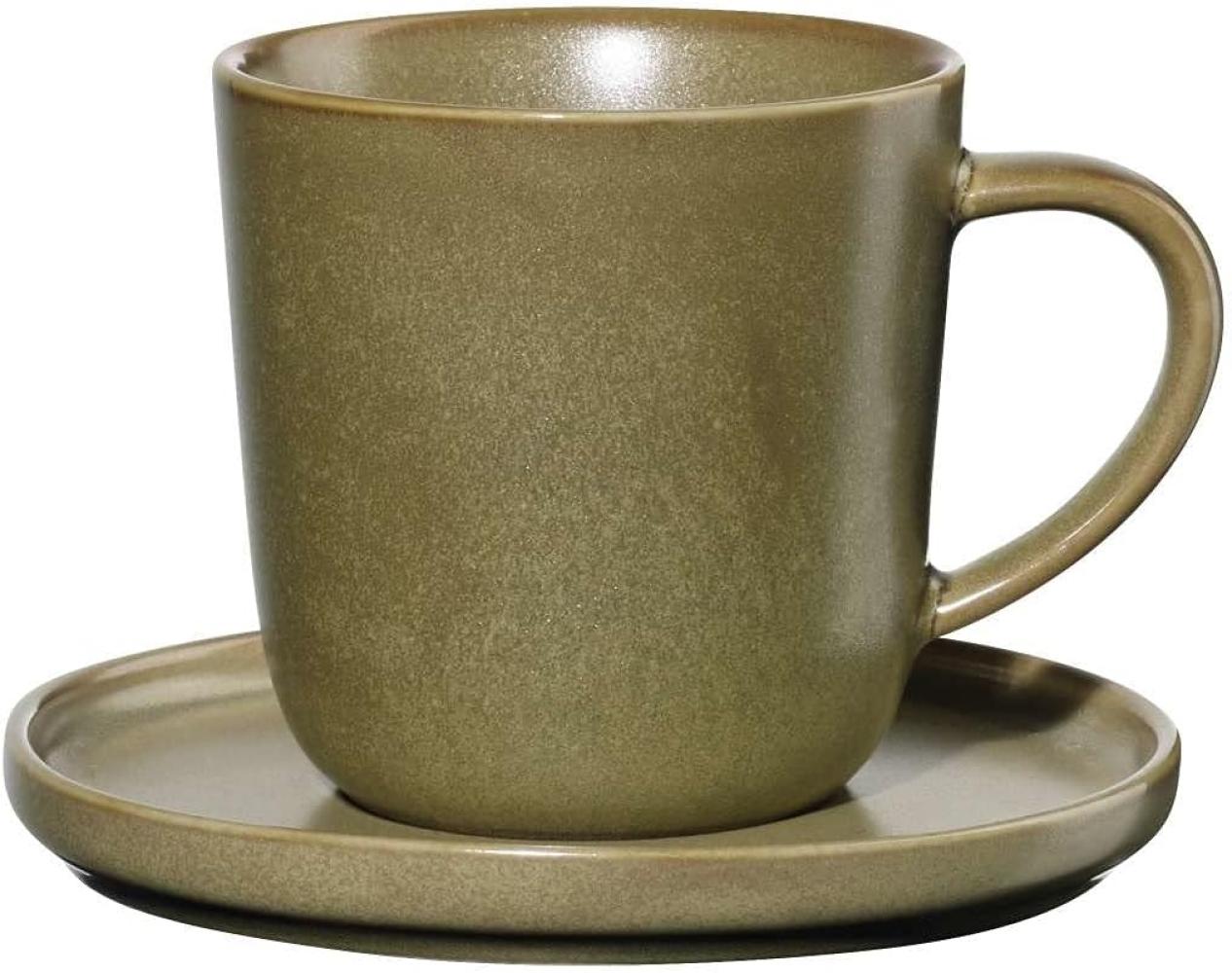 ASA Selection coppa miso Espressotasse mit Unterer, Espresso Tasse, Kaffeetasse, Untertasse, Porzellan, Gelb, 80 ml, 19011194 Bild 1