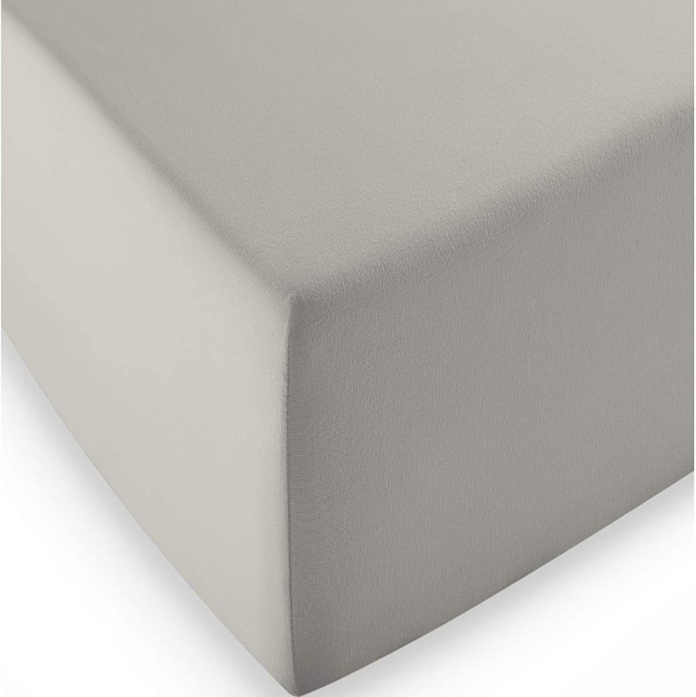 fleuresse Boxspring- und Wasserbetten Jersey-Spannlaken Comfort XL Farbe 9050 Porzellan Größe: 180 x 200 cm Bild 1