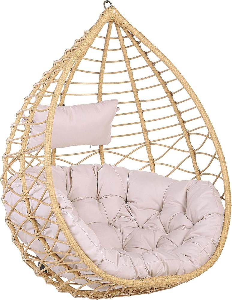 Hängesessel Rattan beige ø 97 cm ARSITA Bild 1