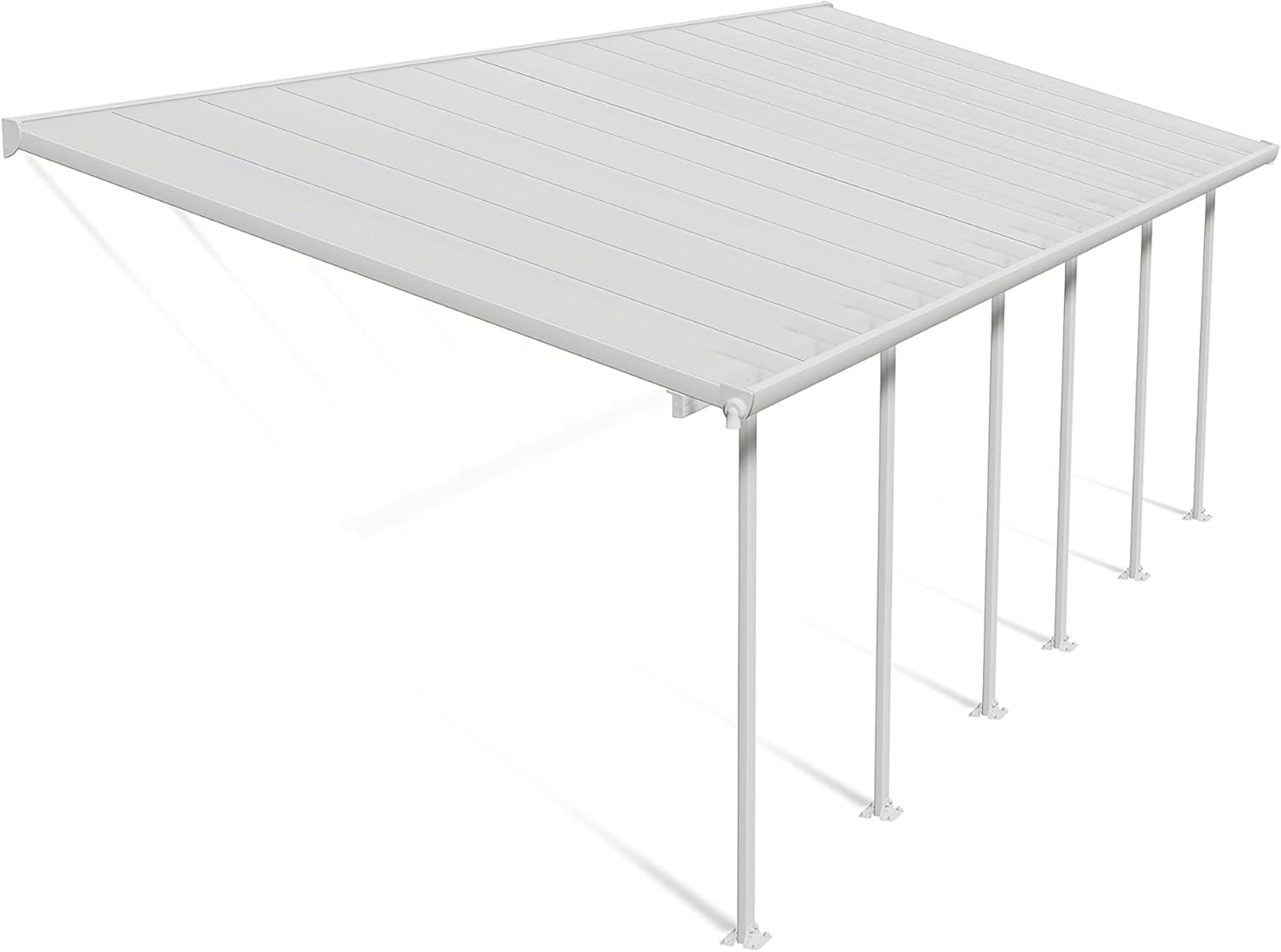 Canopia by Palram Terrassenüberdachung Alu Feria 3X8.50 Polycarbonat Hohlkammerplatten Pergola 851x300 cm Weiss zur Überdachung ihrer Terrasse Bild 1