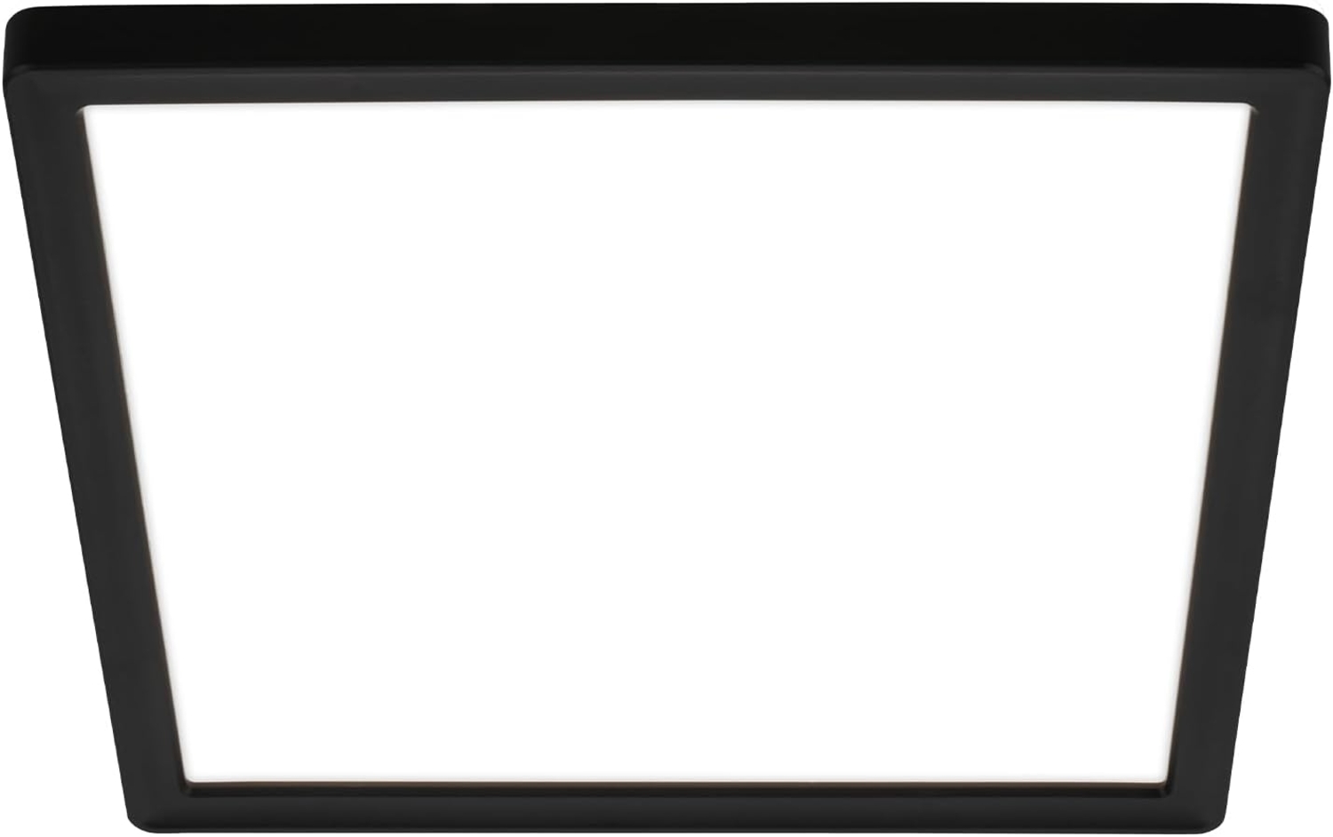 BRILONER - LED Deckenlampe mit indirektem Licht, flach, neutralweißes Licht, Lampe, Deckenleuchte, Wohnzimmerlampe, LED Panel, Küchenlampe, Deckenbeleuchtung, 24x24x3 cm, Schwarz Bild 1