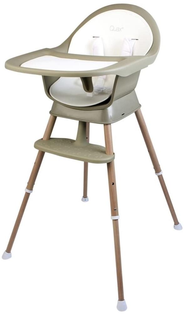 Quax Kinder Hochstuhl höhenverstellbar Massivholz Ultimo 3 Luxe Thymian - Natur Bild 1