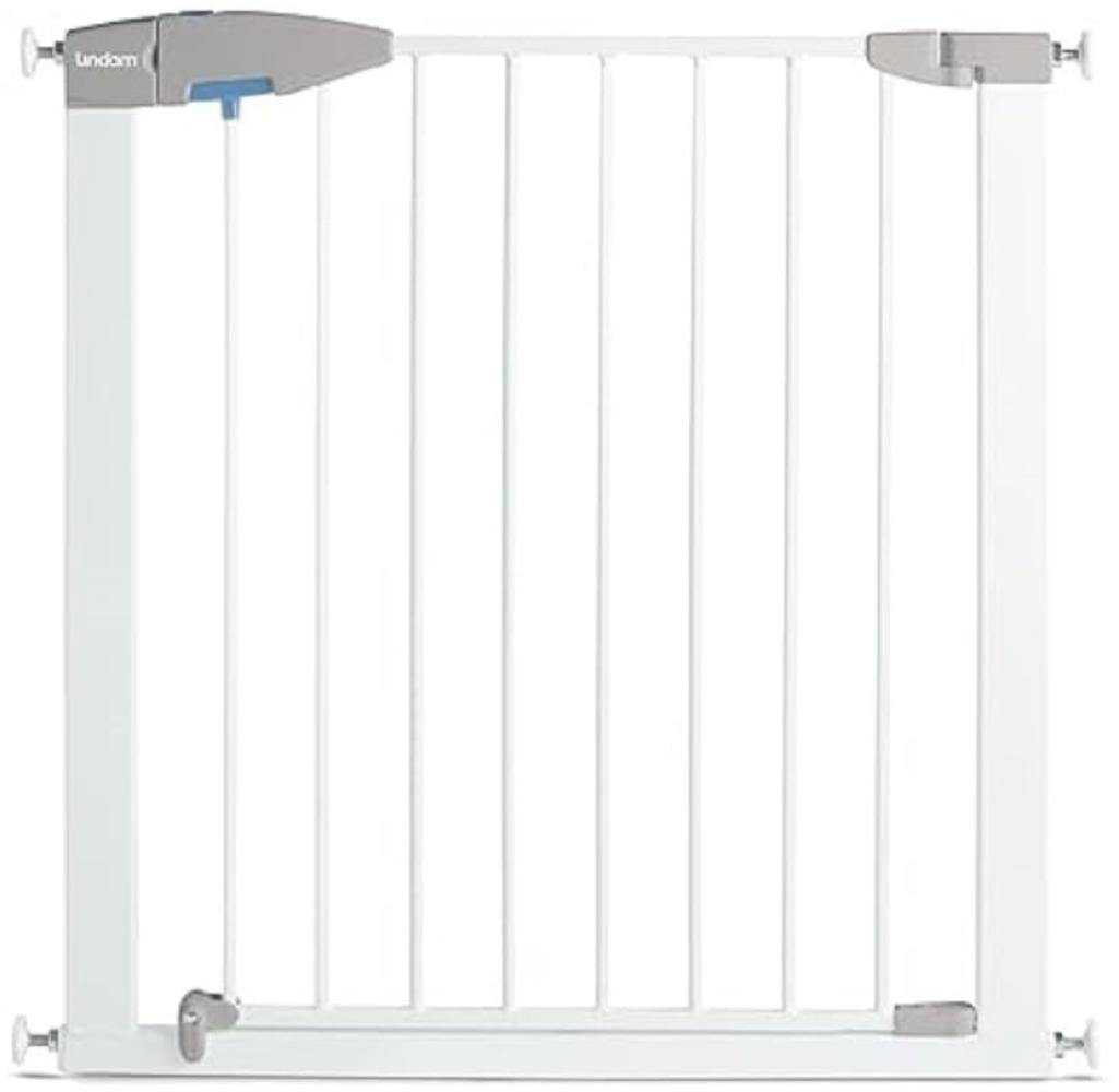 Lindam Shure Shut Axis Türschutzgitter mit Druckbefestigung ohne zu Bohren-Weiss-Verstellbreite 76cm bis 82cm, maximum 117cm mit Verlängerung Bild 1