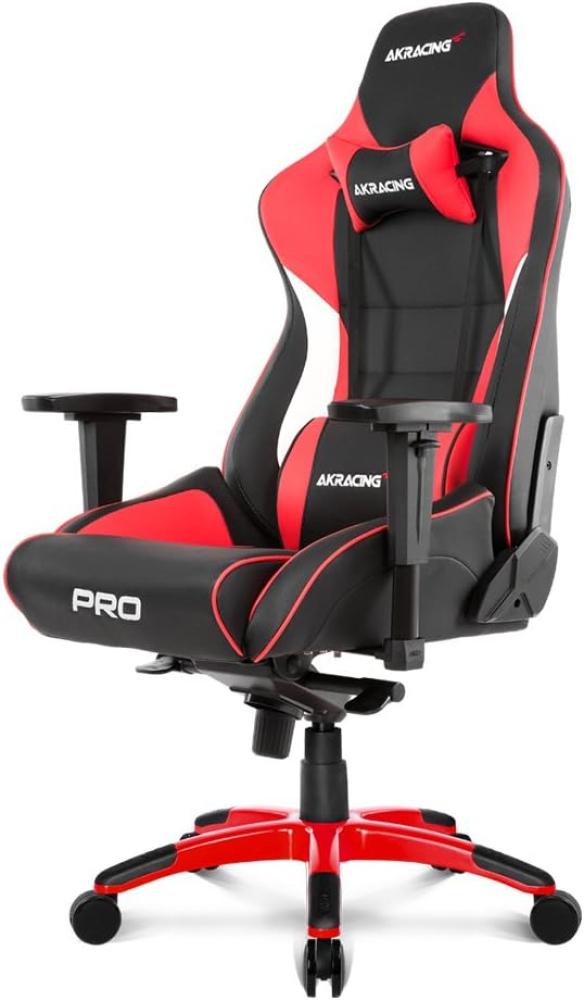 AKRacing Chair Master PRO Gaming Stuhl, PU-Kunstleder, Schwarz/Rot, 5 Jahre Herstellergarantie Bild 1