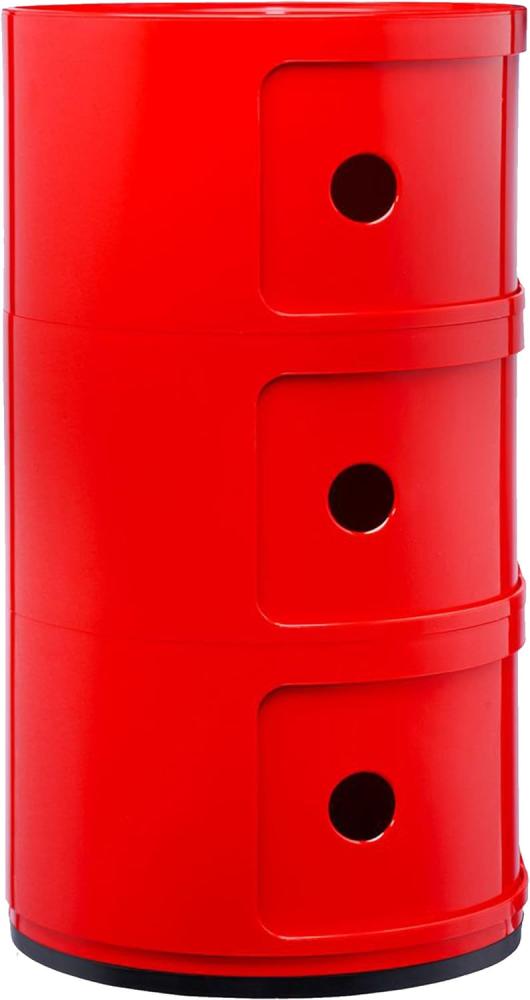 Kartell Componibili, 3 Elements, Rot, Runde Basis Bild 1