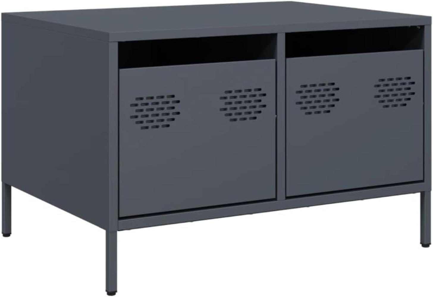 TV-Schrank Anthrazit 68x50x43,5 cm Kaltgewalzter Stahl 851240 Bild 1