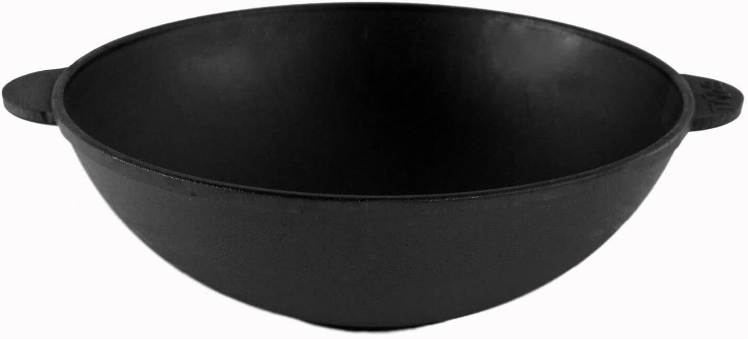 3,7 L Wok 28 cm Bratpfanne Gusseisen Asia Schmortopf Induktion Pfanne Kazan Bild 1