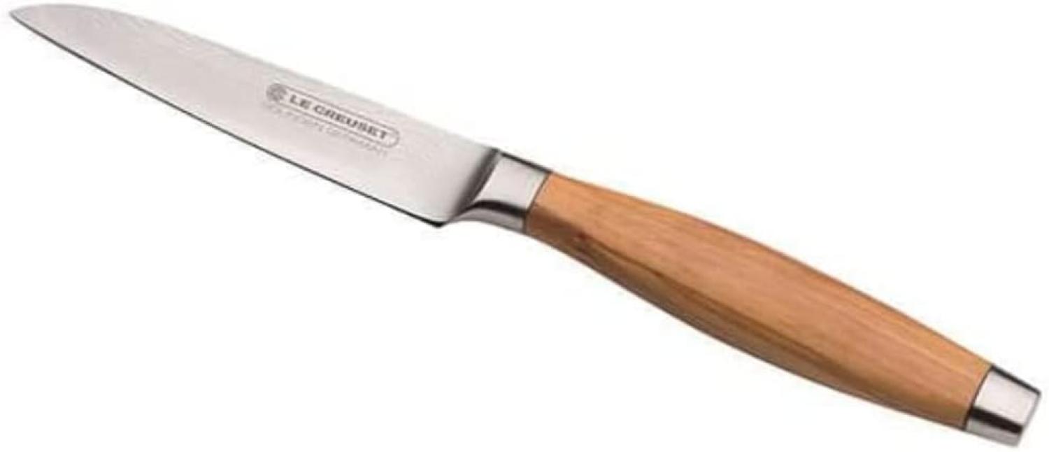 Le Creuset Gemüsemesser mit Holzgriff Olive 9 cm Bild 1