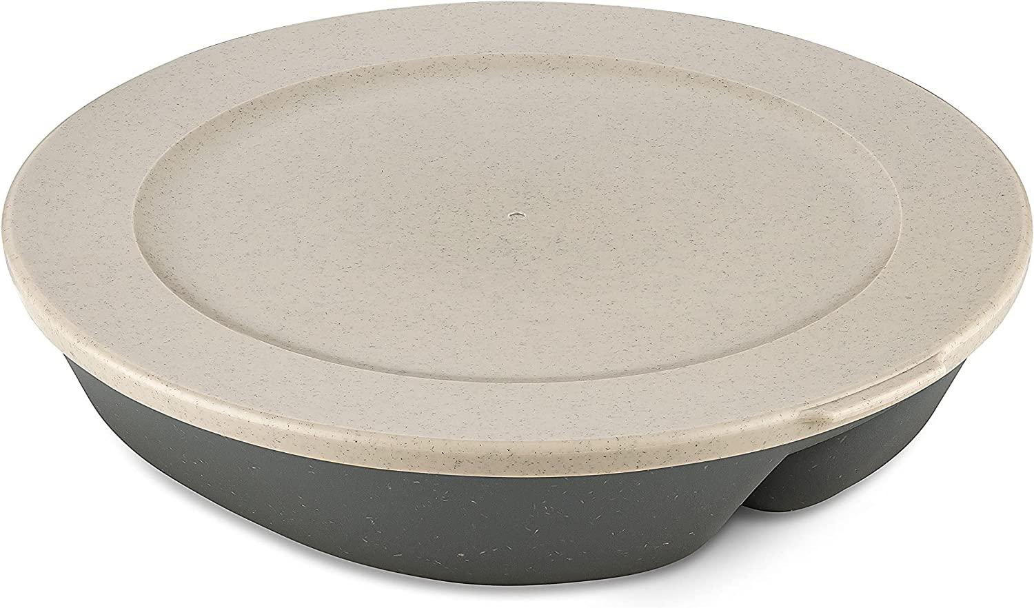 KOZIOL Menüteller mit Deckel 1,5l CONNECT SEPAREE nature ash grey Bild 1