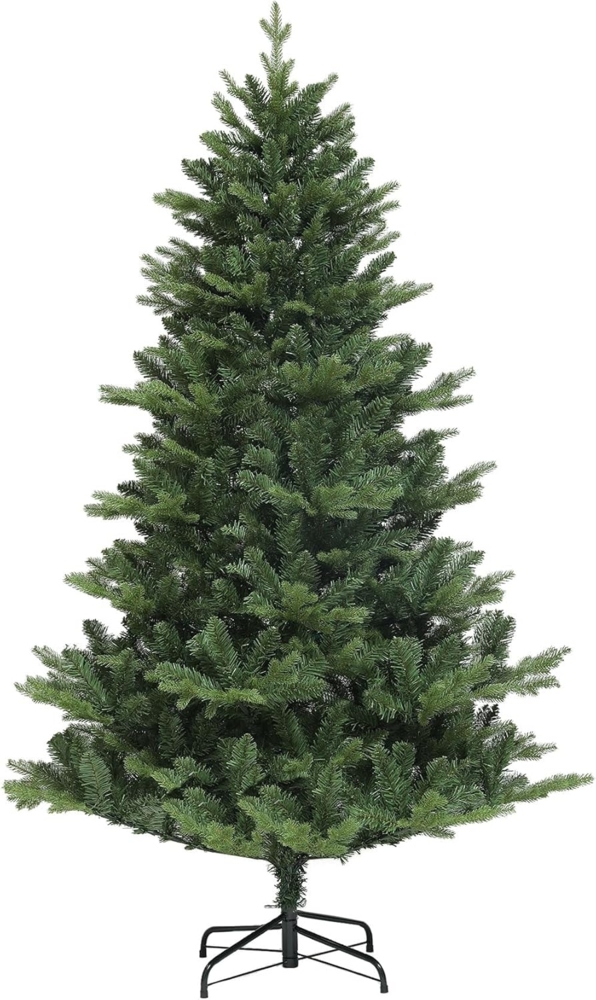 HOMCOM Künstlicher Weihnachtsbaum 180 cm, mit 818 Spitzen, Schnellaufbau Klappsystem, Stahlständer, Künstlicher Baum, für Weihnachten Deko, Indoor, Grün Bild 1