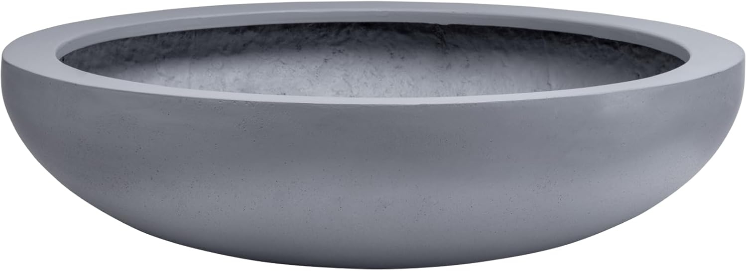 VIVANNO Pflanzschale Fiberglas PLANA Schale - Grau Beton-Design (1 St), 44x11 cm Bild 1