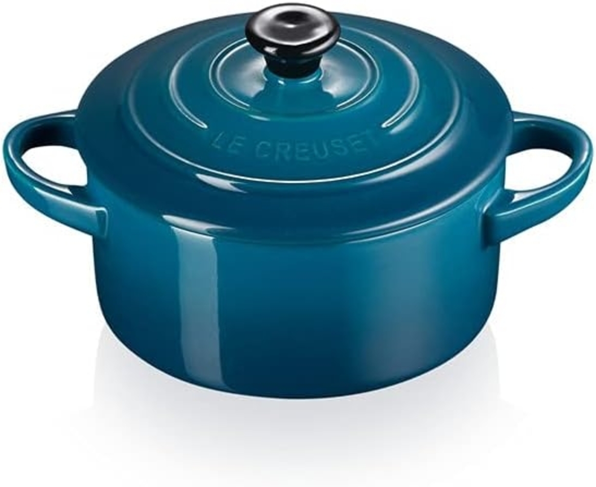 Le Creuset 'Poterie' Mini Cocotte, Steinzeug deep teal, Ø 10 cm, 0,2 l Bild 1
