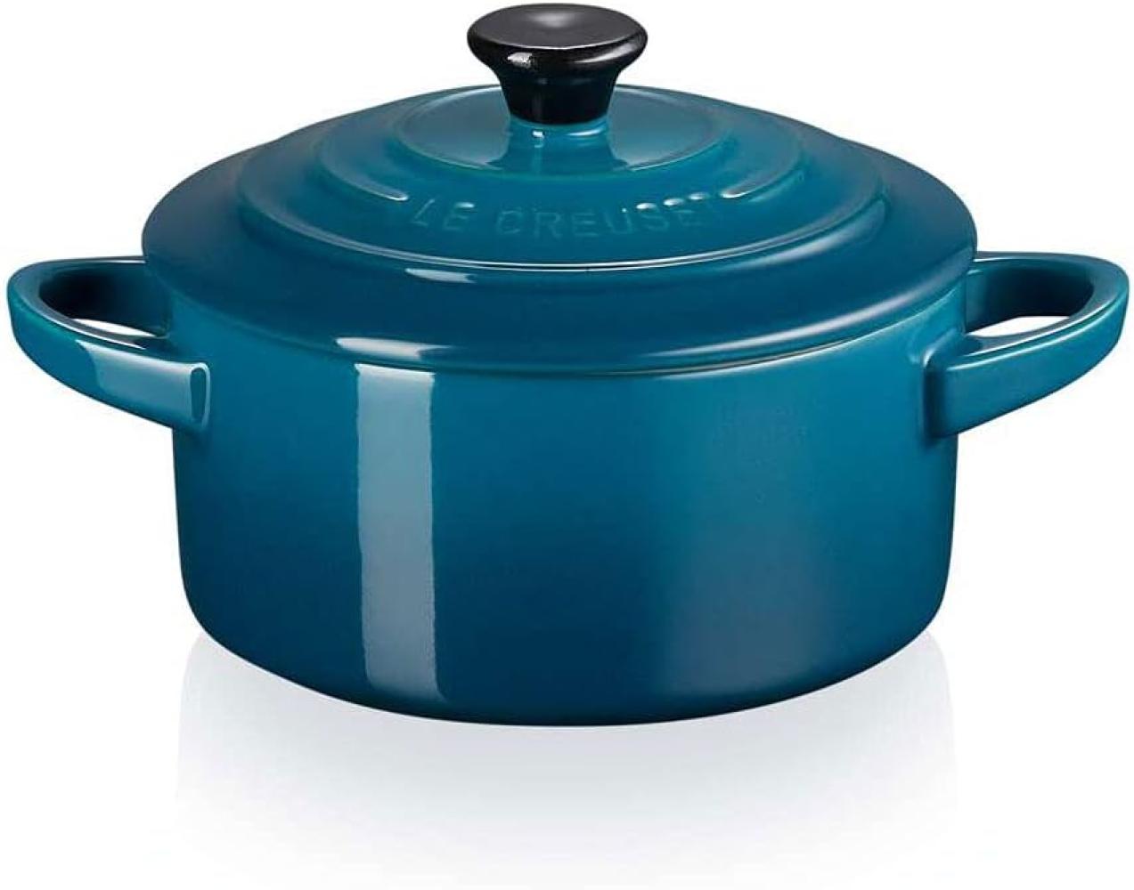 Le Creuset 'Poterie' Mini Cocotte, Steinzeug deep teal, Ø 10 cm, 0,2 l Bild 1