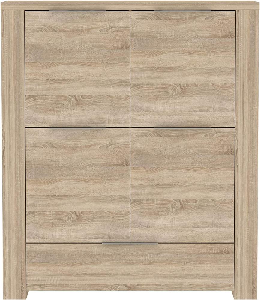 FORTE Calpe Schrank, Holzwerkstoff, Beige, 133,7 x 157 x 50 cm Bild 1