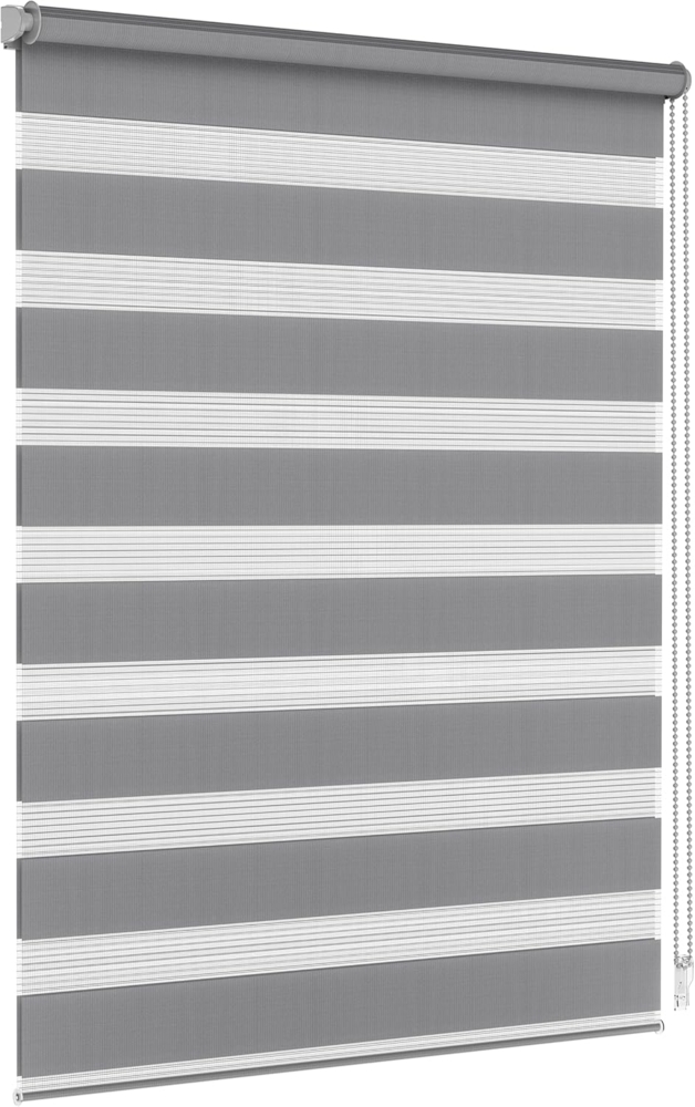 Doppelrollo Doppelrollo, 30 x 120 cm, dunkelgrau, jalousiescout, blickdicht, mit Bohren/ohne Bohren, freihängend, Klemmen, Kleben und Schrauben OHNE Aufpreis, Lichtdurchlässig, Klemmträger, Feuchtraumgeeignet Bild 1