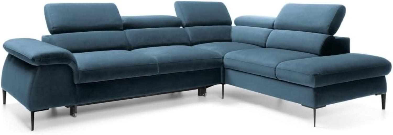 Designer Sofa Vela mit Schlaffunktion Blau Rechts Bild 1