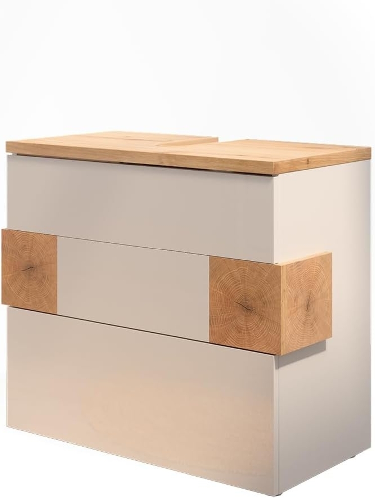 Waschbeckenunterschrank Eden Weiß 70 x 64.5 cm mit 2 Schubladen Vicco Bild 1