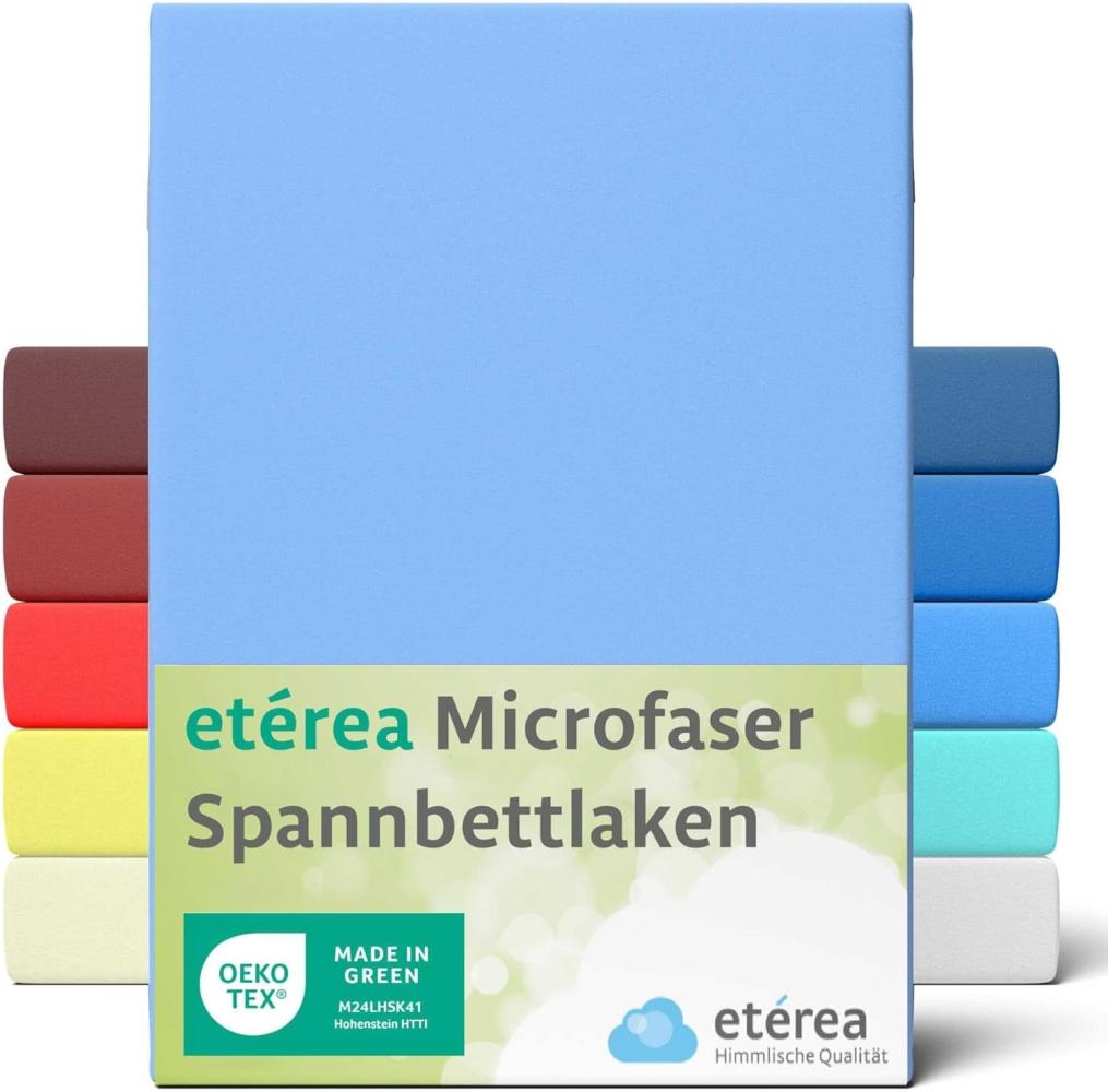 etérea Microfaser Spannbettlaken Hellblau 60x120 - 70x140 cm Bild 1