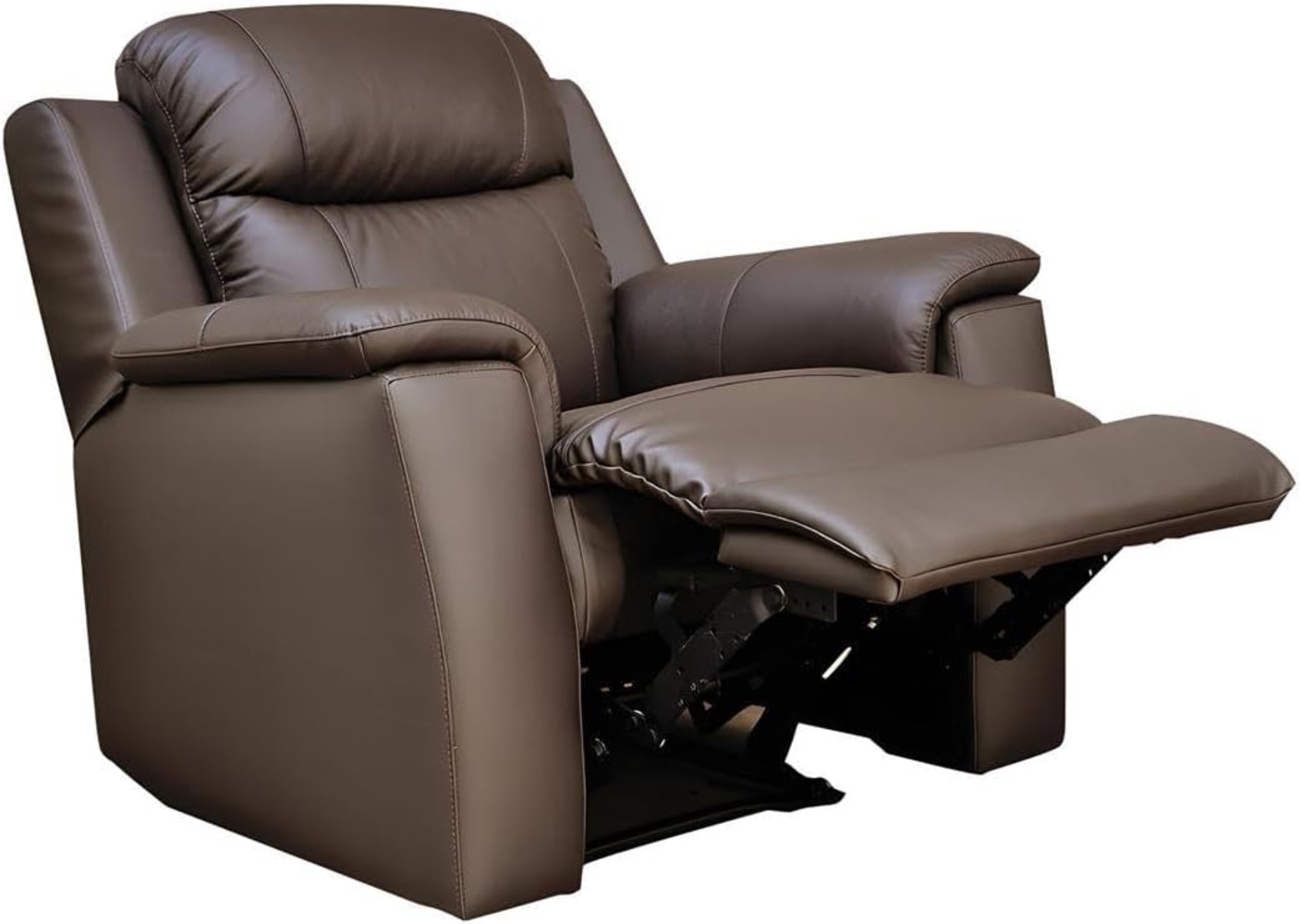 Vente-unique - Relaxsessel Fernsehsessel Leder - Braun - EVASION Bild 1