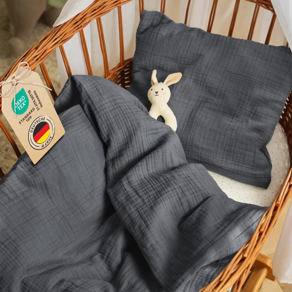 Laleni Kinderbettwäsche Kinderbettwäsche aus Baumwolle - Musselin Bettwäsche, Oeko-TEX zertifizierte Bettwäsche Sommer Bild 1