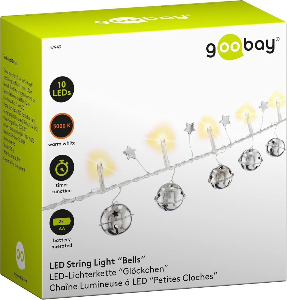 Goobay String Light ''Bells'' with 10 LEDs Bild 1