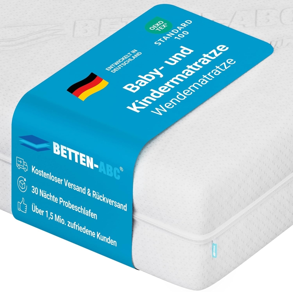 Betten-ABC Junior-Duo – Das Original – Kinder- matratze mit Rundum-Trittkante, Größe: 70x140 Bild 1