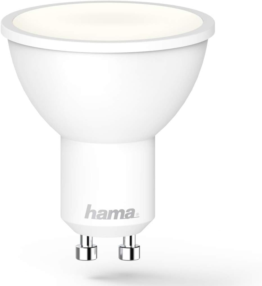 Hama WLAN-LED-Lampe, GU10, 5,5W, dimmbar, Refl, für Sprach-/App-Steuerung, Weiß Bild 1