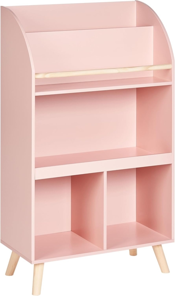 Bücherregal mit 3 Fächern LILOET Holzwerkstoff Pastellrosa Bild 1