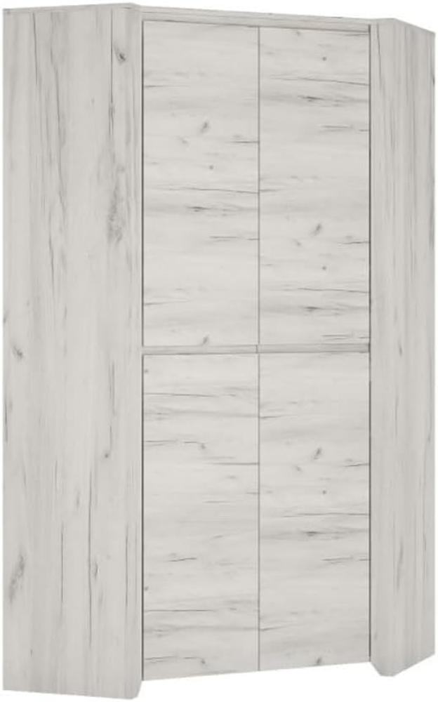 Eckkleiderschrank Eckschrank Angel Jugendzimmer 96x96cm weißeiche 2-türig Bild 1