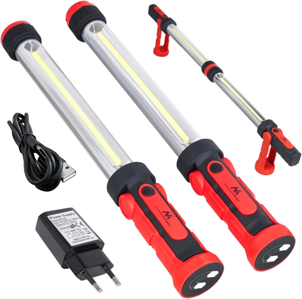 Maclean LED Arbeitsleuchte MCE230, LED fest integriert, 1200 Lumen XXL Werkstattlampen Set Bild 1