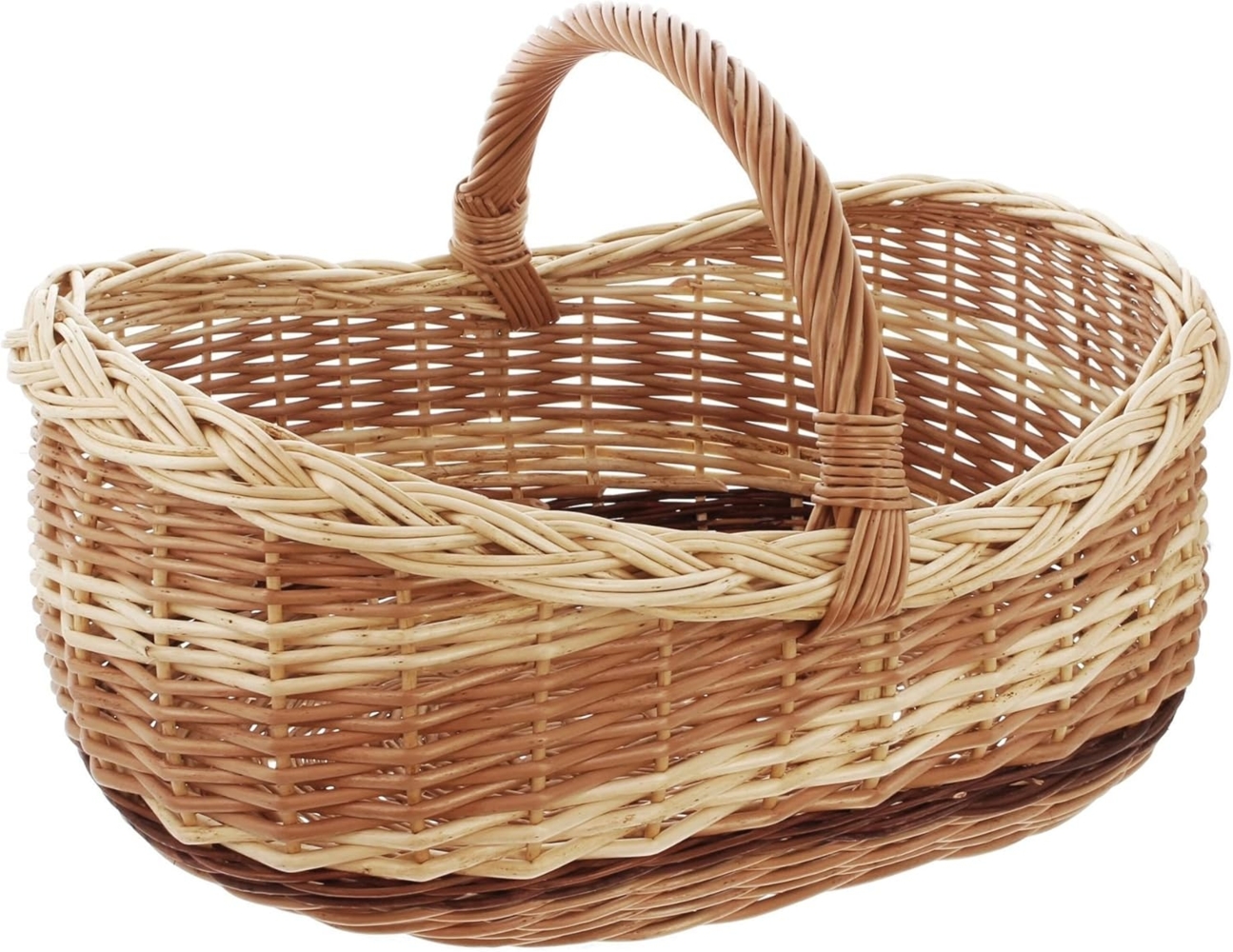 Einkaufskorb Farbenmix Tragekorb Bügelkorb Einkaufstasche Picknick Korb Tasche Bild 1